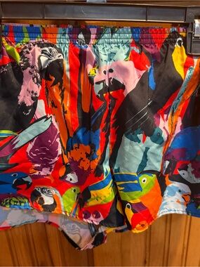 BOA WOMEN’s Running shorts  Parrot Print Satin Shorts